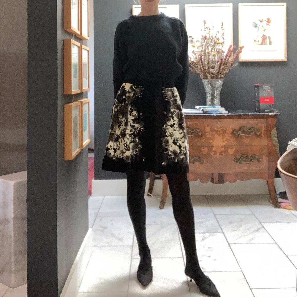 Vintage Byblos Velvet Skirt Sz Small